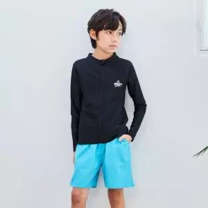 [보리보리/삐까부]SF-94 블랙 주니어 래쉬가드 상하세트(아동 키즈 초등학생