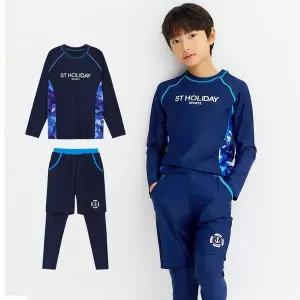 [보리보리/에스티홀리데이]주니어 아동 남아 래쉬가드 상하세트 ST409 수영