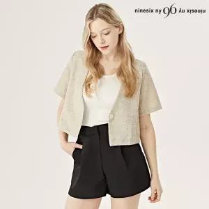[롯데백화점]나인식스뉴욕 노카라 페이크 포켓 베이직 크롭 자켓 (NO1JK025L0)