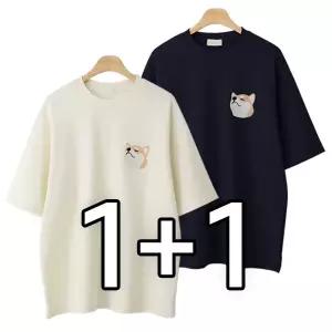 [하프클럽/엠엔씨]1+1 미니시바 프린팅 반팔티 (MDBT059IN)
