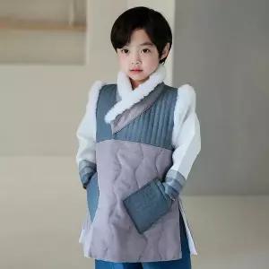 [보리보리/하랑한복]하랑한복 팬더랑 남아 털조끼