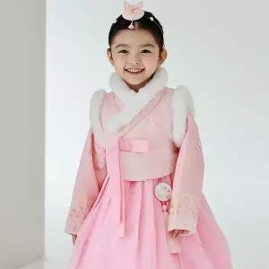 [보리보리/하랑한복]하랑한복 크리랑 여아 털조끼