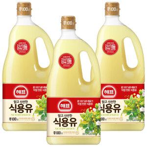 사조 해표 콩기름 1.8L x 3개 / 식용유 유지류 오일 기름