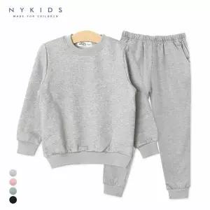 [보리보리/NY KIDS]NY KIDS 무지 상하복세트 맨투맨(기모)