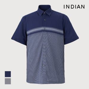[INDIAN] 코튼 멜란지 원포인트 셔츠_MITNSXM4201