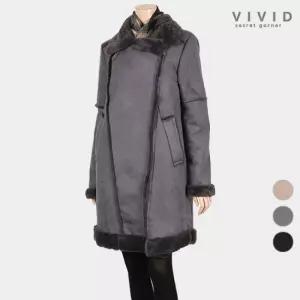 비비드시크릿가너 [VIVID SG] 페이크퍼 무스탕 전체털 코트 VS047005
