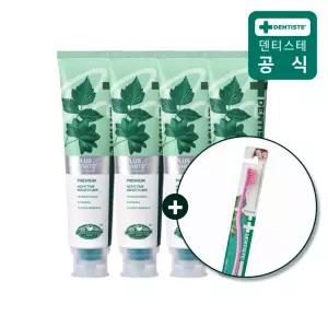 덴티스테 플러스화이트 프로 치약 200g 4개 + 슬림핏칫솔 1개