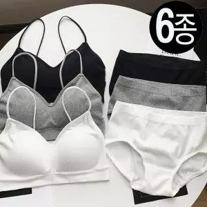 [보리보리/마이핏]브라3종 팬티3종 진짜 편한 브라렛 세트 브라팬티세트 여