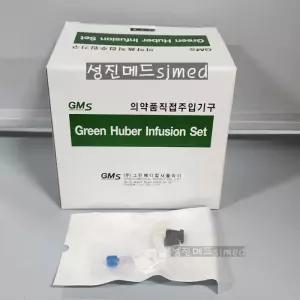 (그린) 케모포트 후버니들 (Huber Needle)중심정맥관 25개입 / 19G x 19mm