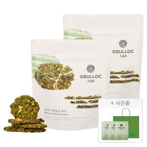 오설록 말차 그래놀라 쿠키 120g, 2개 + 증정(세작 1입, 3개+ 러닝 쇼핑백(소), 1개)