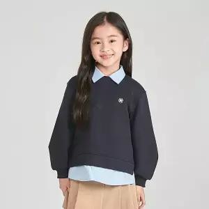 [보리보리/닥스리틀]닥스리틀 셔츠 믹스 맨투맨 DTF12TM58M_NV