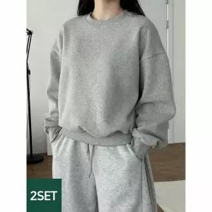 [하프클럽/샵앤]1+1 국산 여성 양기모 안감 베이직 맨투맨