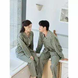 [하프클럽/바풀]바풀 CA5S25816 커플잠옷 순면 기모 잠옷 신혼부부 남성 여성 파자마 세트