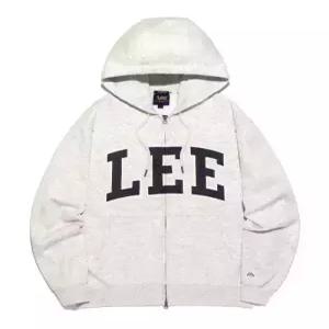lee 데님 아플리케 후드 집업 오트밀