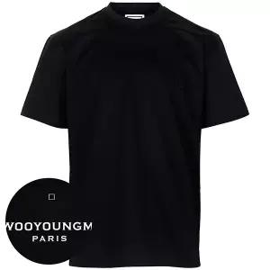 [우영미] 26SS 블랙 백 로고 티셔츠 W261TS07708B