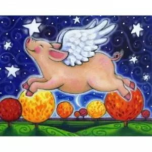 TBZ 행복한 복돼지 (캔버스) 보석십자수 40x50