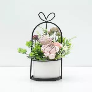 아트박스/플라워트리 장미 조화 화분 비누 테리 set 20cm 인테리어 꽃 장식
