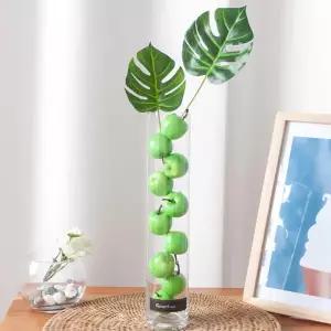 아트박스/플라워트리 몬스테라 조화 화병 사과 플라워 글라스 set 45cm DIY