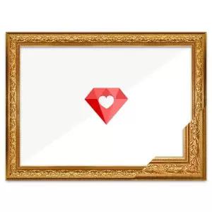 40x80 프리미엄 보석십자수 패브릭형 액자 (클래식골드) (아크릴