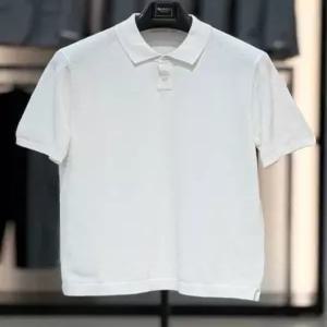 린넨 블렌드 면 스판 카라 반팔 니트 WSZ2WT03A WHSC