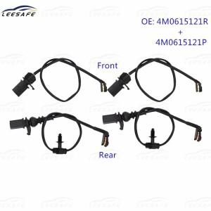 2쌍 전면 + 후면 브레이크 패드 마모 센서 4M 0615121 R4M 0615121 P AUDI Q7 4MB 폭스바겐 4V1 브레이크