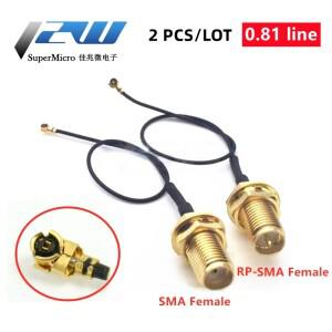2피스 SMA  RP-SMA 암-MHF4 IPX RF 플러그 미니 0.81mm PCI 카드용 피그테일 케이블 인텔 WIFI 보드 10cm