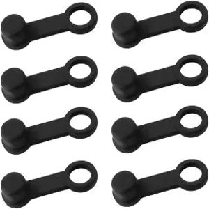 포비티 8PCS 브레이크 블리드 니플 캡 8mm 고무 자동차 나사 그리스 먼지 커버 오토바이용 차량 교체