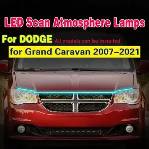 Dodge Grand Caravan 2007- 주간 주행등 안개등 스트립 자동차 DRL LED 스캔 시작 장식 앰비언트 램프