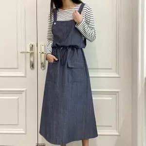 (DK)청멜빵건빵OPS 봄 여성 데님 원피스