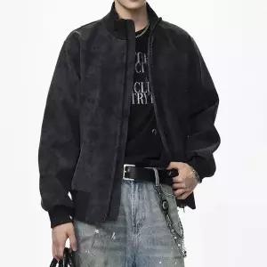 쉬헐크 남자 남성용 캐주얼 차이나 재킷 점퍼 커플 블루종 가죽 잠바 항공 KKE1