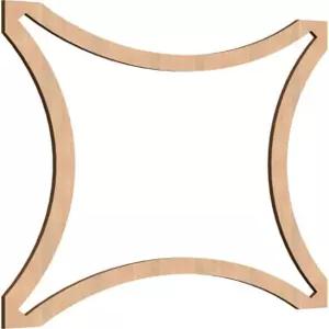 릴리 장식 프렛워크 목재 벽 패널 대형 23 3/8인치 W x H 1/4인치 T 히코리 Large x 0.25-in. T Hickory