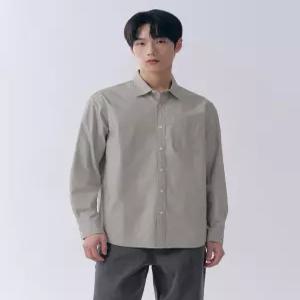 무신사 스탠다드 베이식 워시드 포플린 셔츠 라이트 웜 그레이 69374590