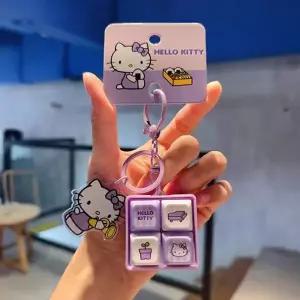 헬로키티 키보드 키링열쇠고리 퍼플C05094
