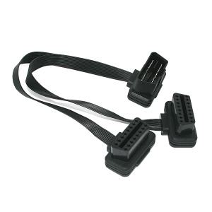 OBD2 16핀 플랫형 2분배 케이블 자동차 통신 분배기