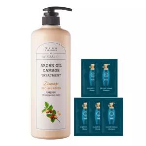 아르간오일 데미지 트리트먼트 1000ml+샴푸5매 / 손상 모발 케어