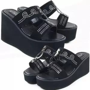 [뮤즈몰] SFT24 / 7cm, 10cm 가벼운통굽 여성슬리퍼/웨지힐/키높이/사무실/실내/높은굽/웨딩/여름/신발/구두/회사/샌들