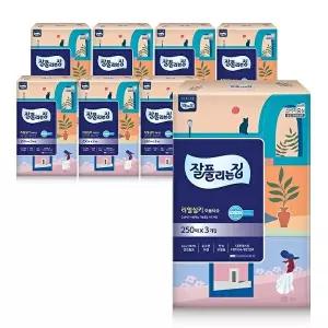 [잘풀리는집]리얼실키 미용티슈 250매 x 3입 x 8팩