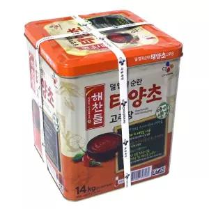 해찬들 덜 맵게 순한 태양초 고추장 14kg/