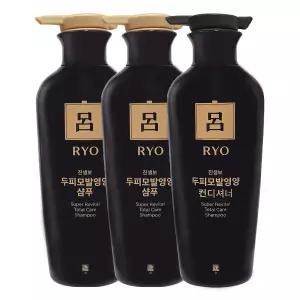 [려]려 진생보 두피모발영양 샴푸 400ml x2 + 컨디셔너 400ml