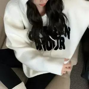 [하프클럽/폴앤폴]레터링 루즈핏 니트 후드 3컬러 HY-4121