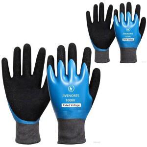 [미국배송] 지베노르테 전기 절연 장갑 1000V 고전압 고무 미끄럼 방지 방수 작업용 남성용