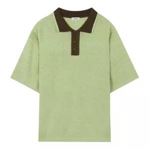 [파렌하이트] 오버핏 배색 카라 니트 (FIUCD8913)