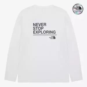[노스페이스] [노스페이스 공식] NT7TR58B NSE 긴팔 티셔츠 WHITE