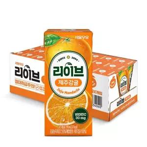 서울우유 리이브 제주감귤 190mlx24개
