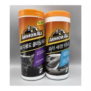 C 에너자이저 아머올 세차용품 (실내 다용도 클리닝 티슈 30매+유리세정티슈 30매)