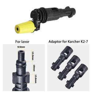 360도 회전 고압 세척기 건 노즐 조정 가능 각도 분무기 Karcher 용 터보 자동차 클리너 어댑터