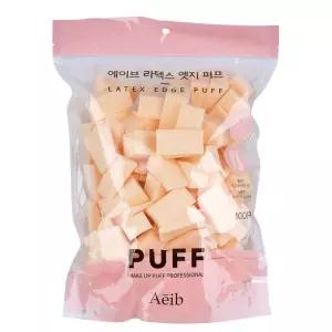 에이브 라텍스 엣지 퍼프 100p/쿠션/화장/스펀지/파운데이션/물광/큐션/메이크업/쫀쫀한/부드러운/모찌