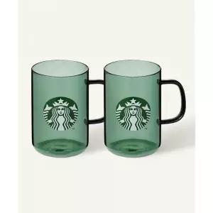 STARBUCKS 그린 사이렌 글라스 500ml 2P 세트