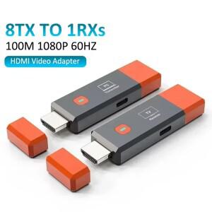 TOGYN 100M 무선 HDMI 호환 송신기 수신기 PS4 카메라 PC 노트북-TV 용 플러그 앤 플레이 익스텐더 디스플