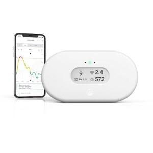 에어싱스 2960 뷰 플러스 - 배터리 구동 라돈 및 공기질 모니터(PM, CO2, VOC, 습도, 온도, 압력)